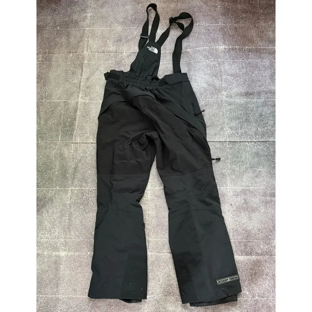 Men's Vintage 90's The North Face Steep Tech Black Bib Snowboard Ski Pants Sz L